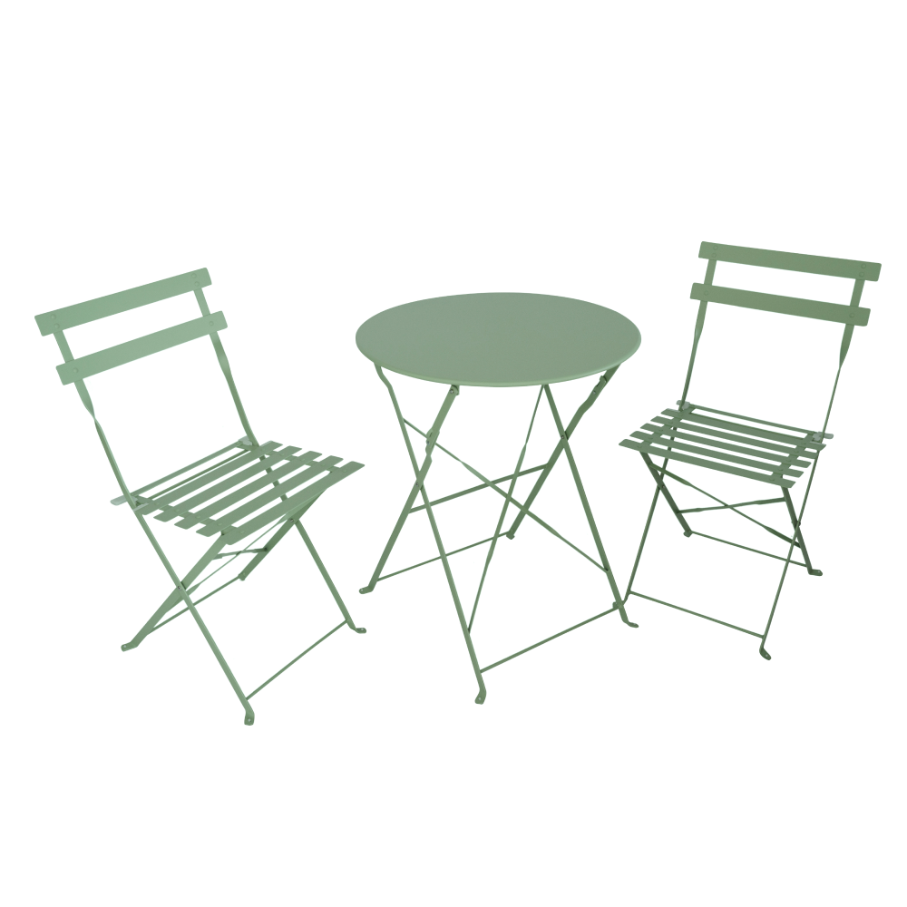 Zahradní set 1+2, zelená, ocel, OBAX NEW