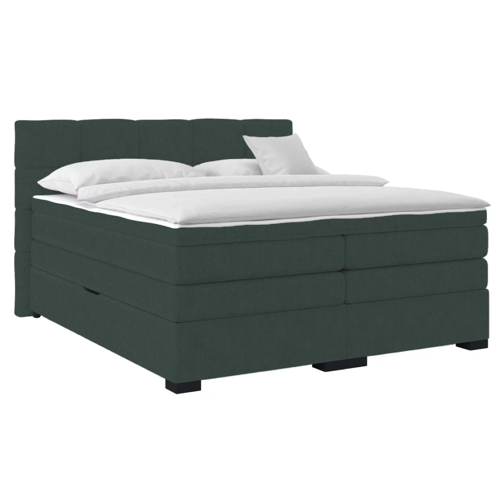 Boxspringová pocketová posteľ, 180x200, zelená, APRIL