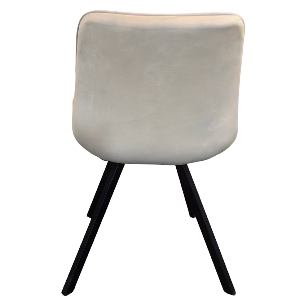 Jedálenská stolička, béžová Velvet látka/čierna, SAMIRA