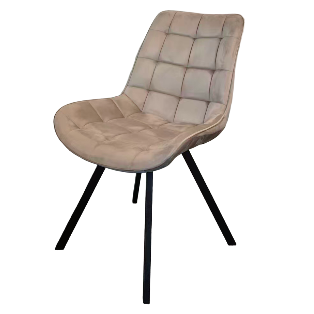 Jedálenská stolička, sivohnedá Taupe Velvet látka/čierna, SAMIRA