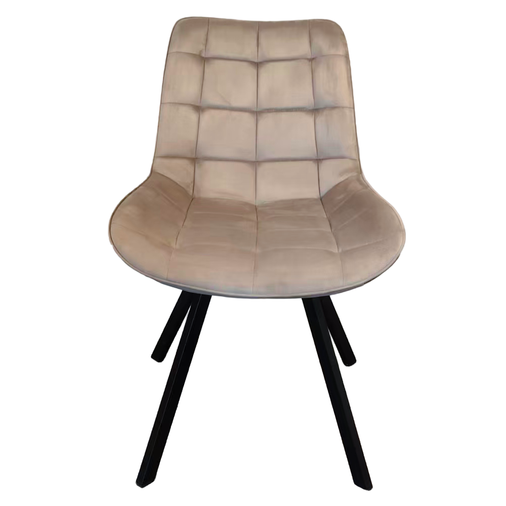 Jedálenská stolička, sivohnedá Taupe Velvet látka/čierna, SAMIRA