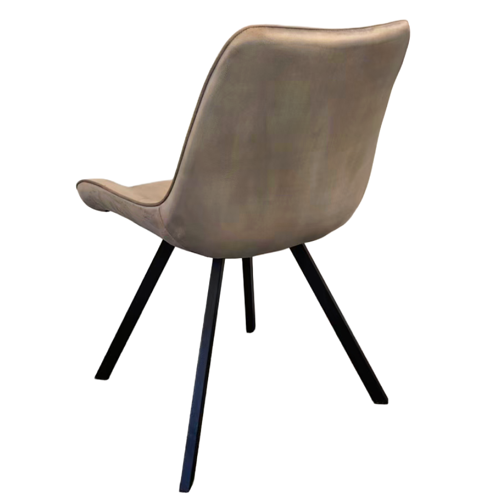 Jedálenská stolička, sivohnedá Taupe Velvet látka/čierna, SAMIRA