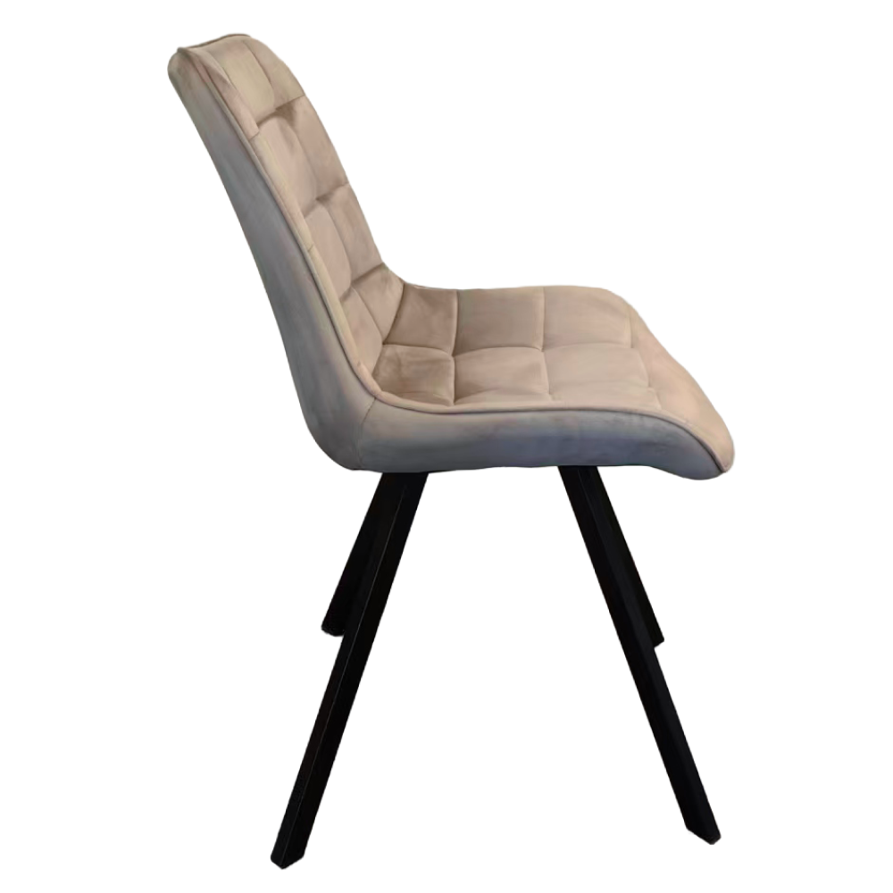 Jedálenská stolička, sivohnedá Taupe Velvet látka/čierna, SAMIRA