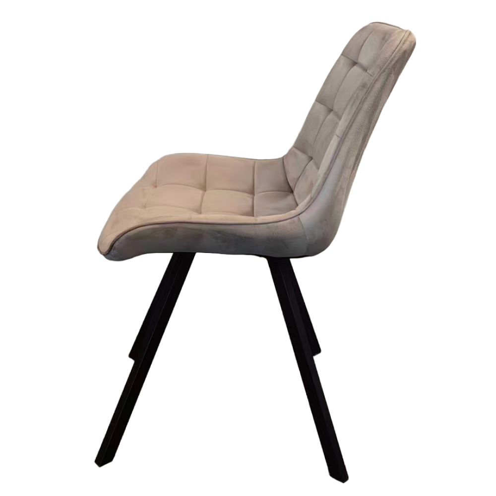 Jedálenská stolička, sivohnedá Taupe Velvet látka/čierna, SAMIRA