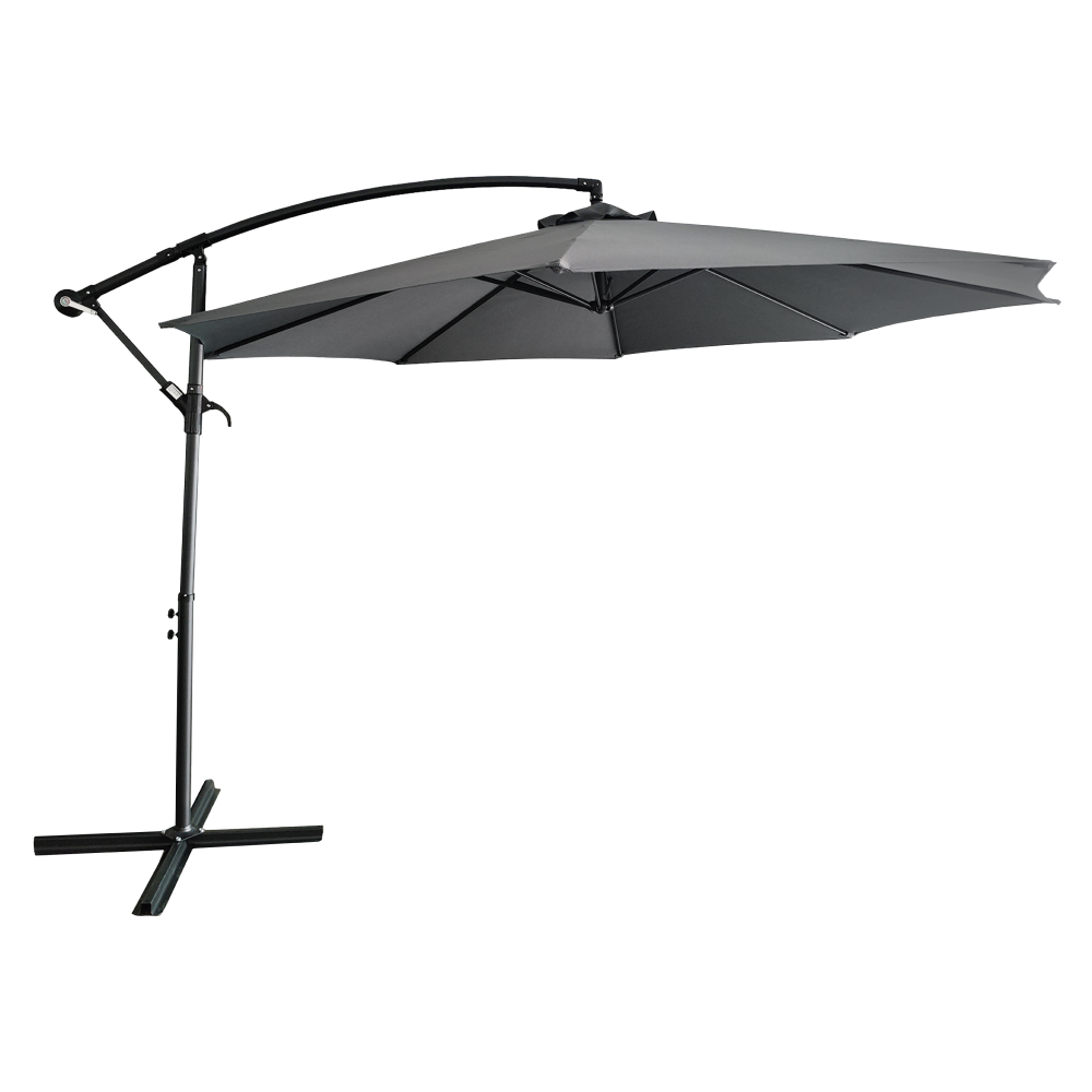 Zahradní slunečník, šedá, 3,5 m, LUKAN