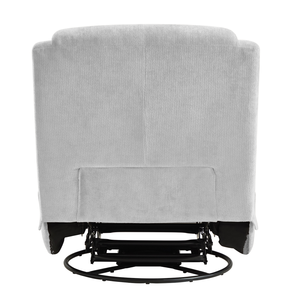 Luxusné otočné kreslo, hojdacie, svetlosivá, UMBRO