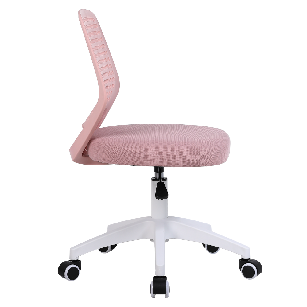 Otočná stolička, ružová/biela, SATOZ