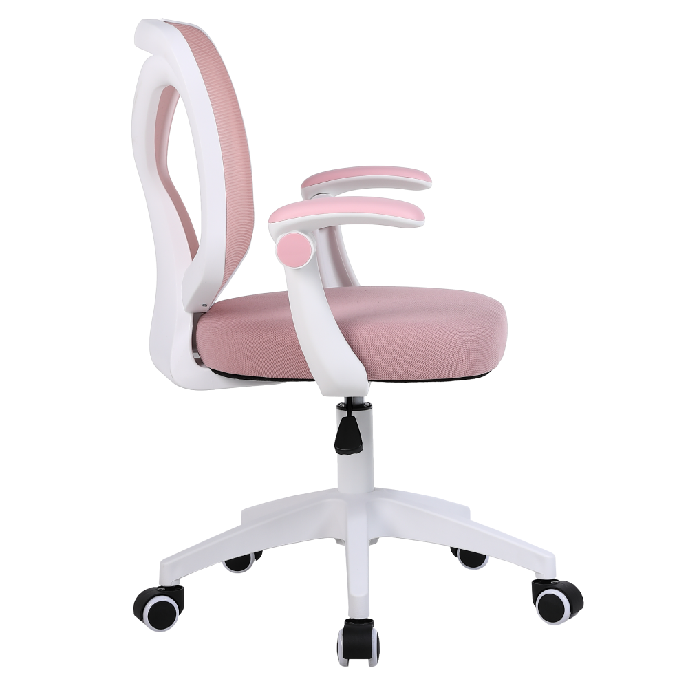 Kancelárske kreslo, ružová/biela, SOLARI