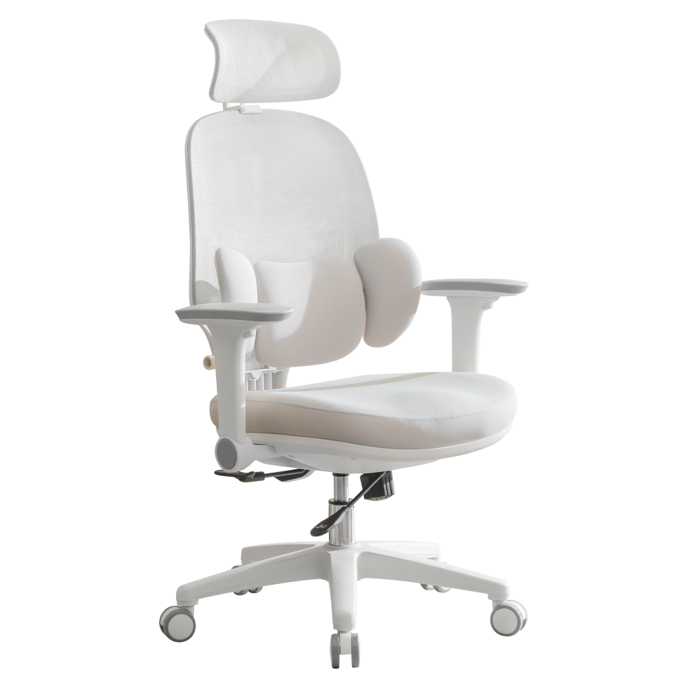 Kancelárske kreslo, sivá/biela, ABRAMO