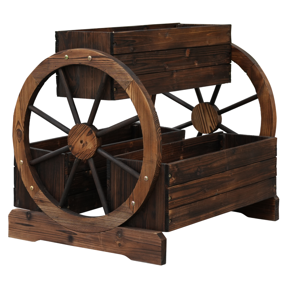 Drevený kvetináč, hnedá, SABA