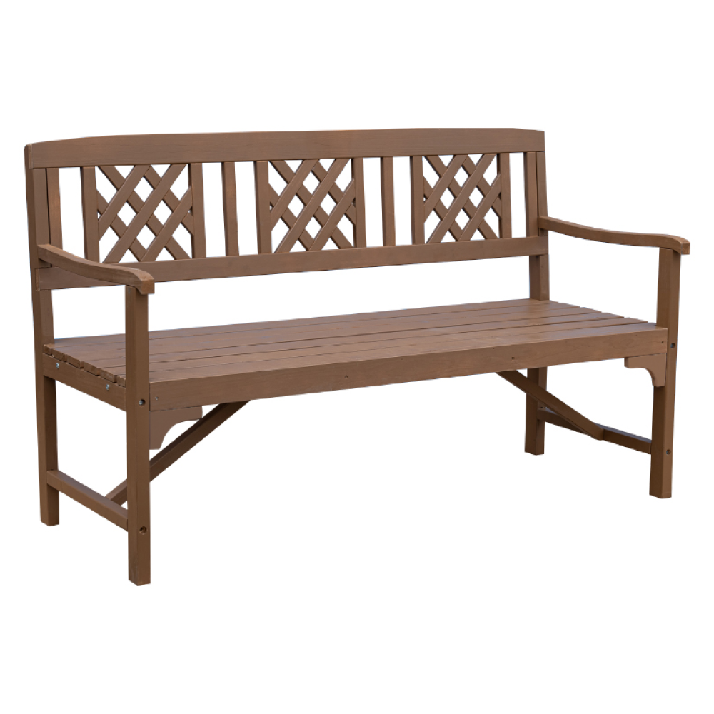 Drevená záhradná lavička, hnedá, ENELA