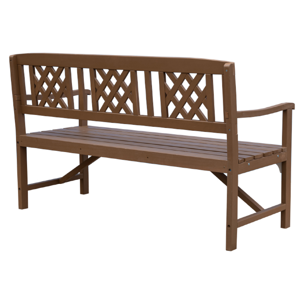 Drevená záhradná lavička, hnedá, ENELA