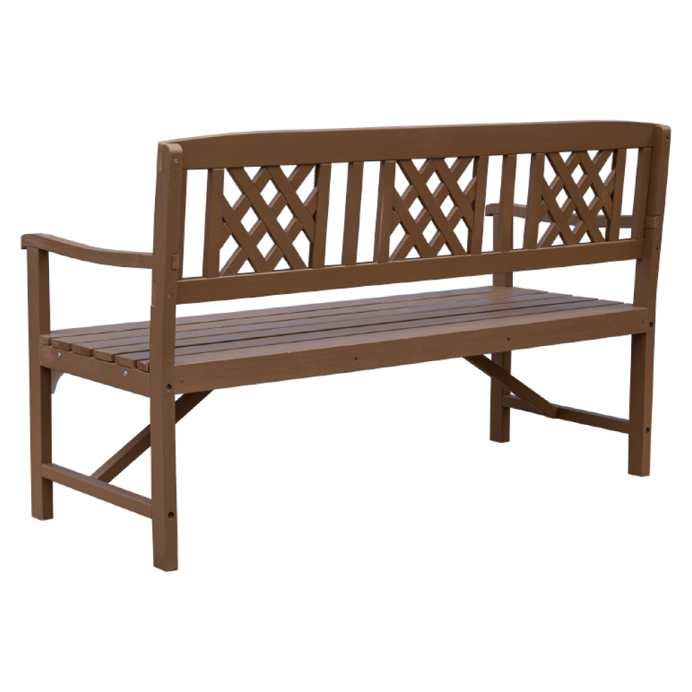 Drevená záhradná lavička, hnedá, ENELA