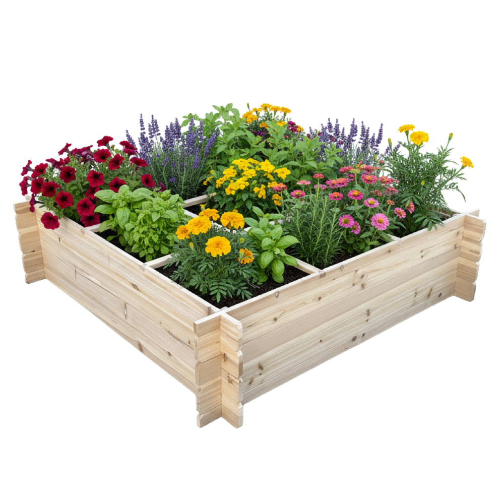 Vyvýšený záhon, dřevo, hnědá, DONEL