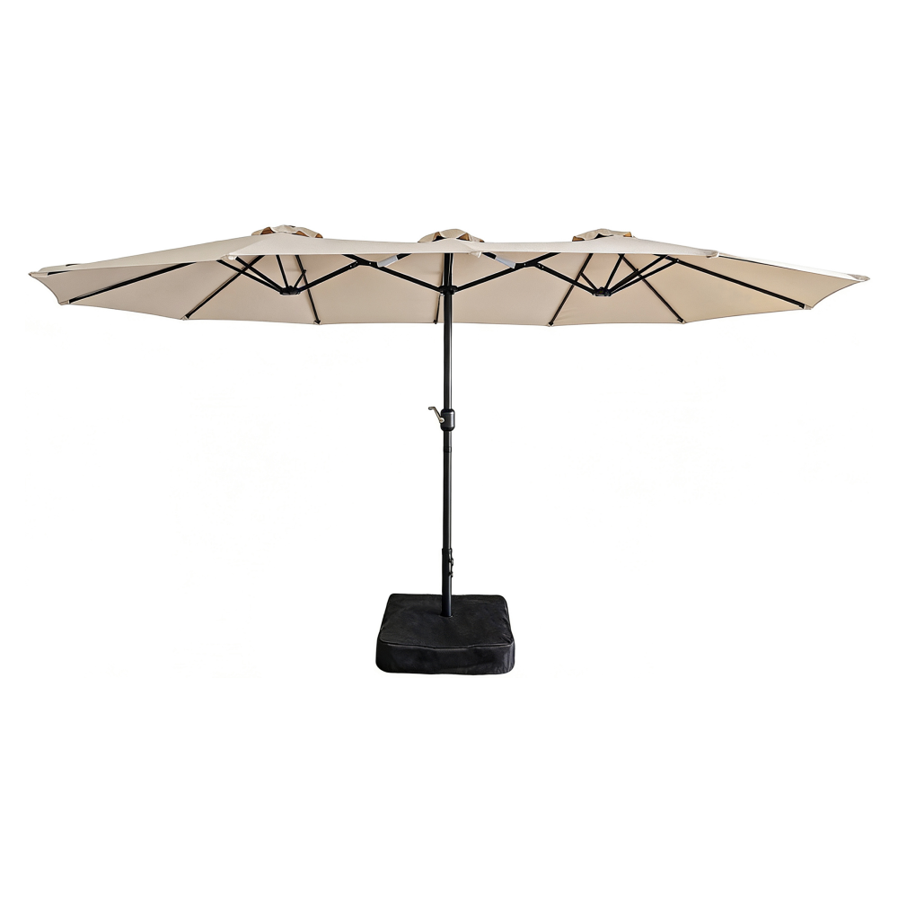 Dvojitý zahradní slunečník, béžová, MIRON