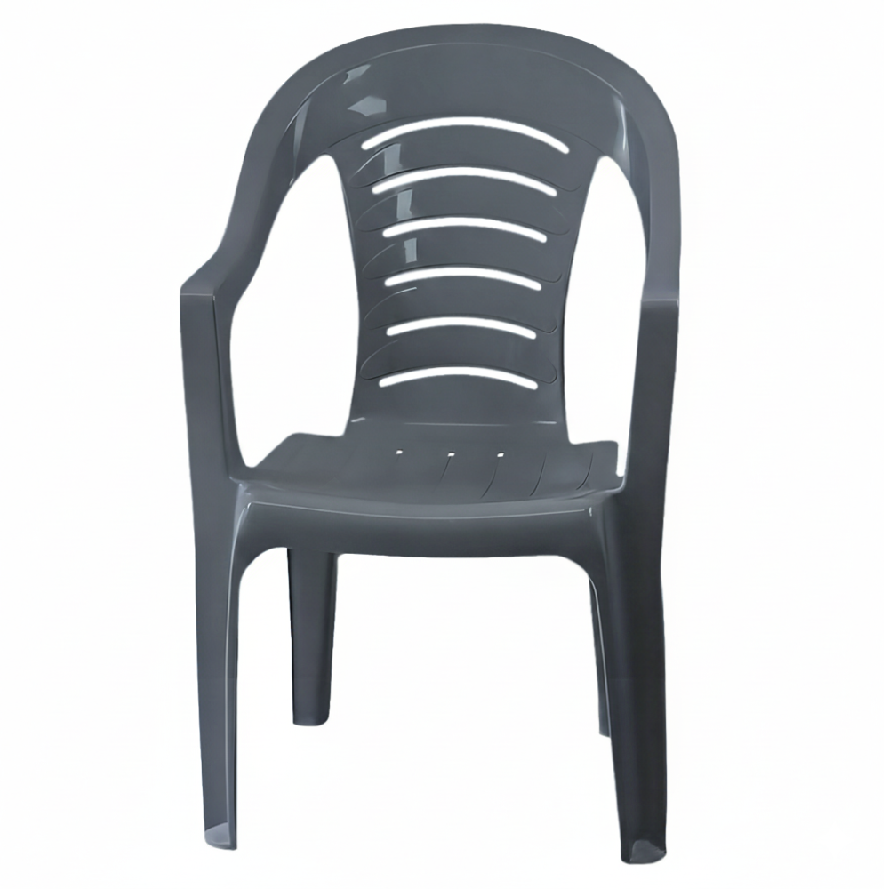 Záhradné stohovateľné kreslo, antracit, KESIA