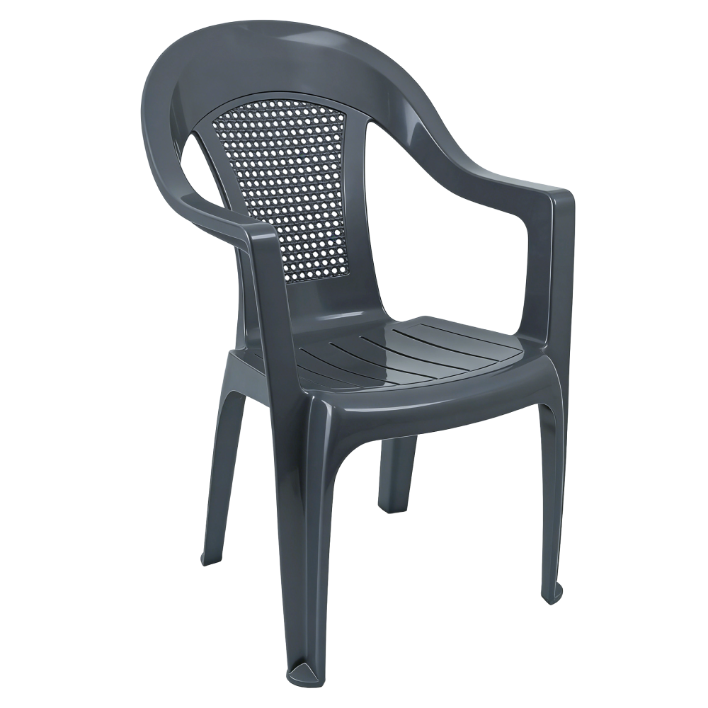 Záhradné stohovateľné kreslo, antracit, MEDRO