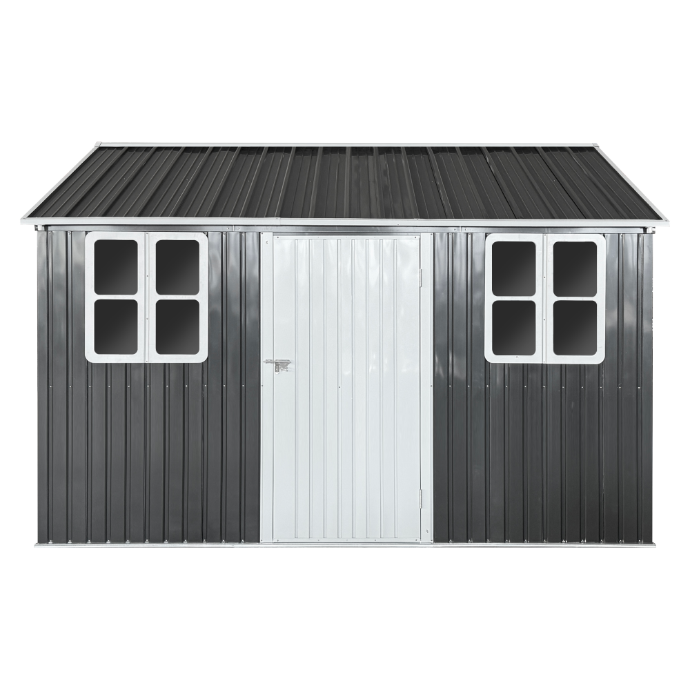 Plechový záhradný domček na náradie, antracitová, 3,6x3,1x2,5 m, GABKO