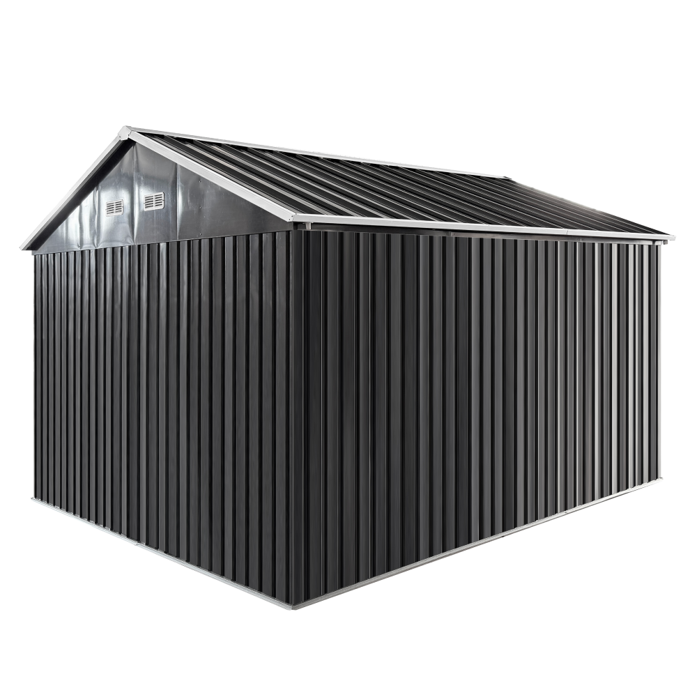 Plechový záhradný domček na náradie, antracitová, 3,6x3,1x2,5 m, GABKO