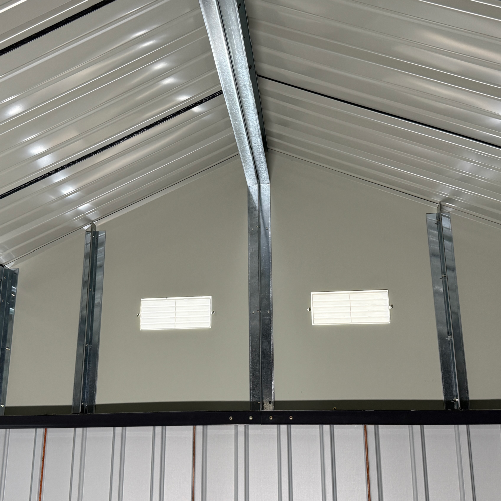 Plechový záhradný domček na náradie, antracitová, 3,6x3,1x2,5 m, GABKO