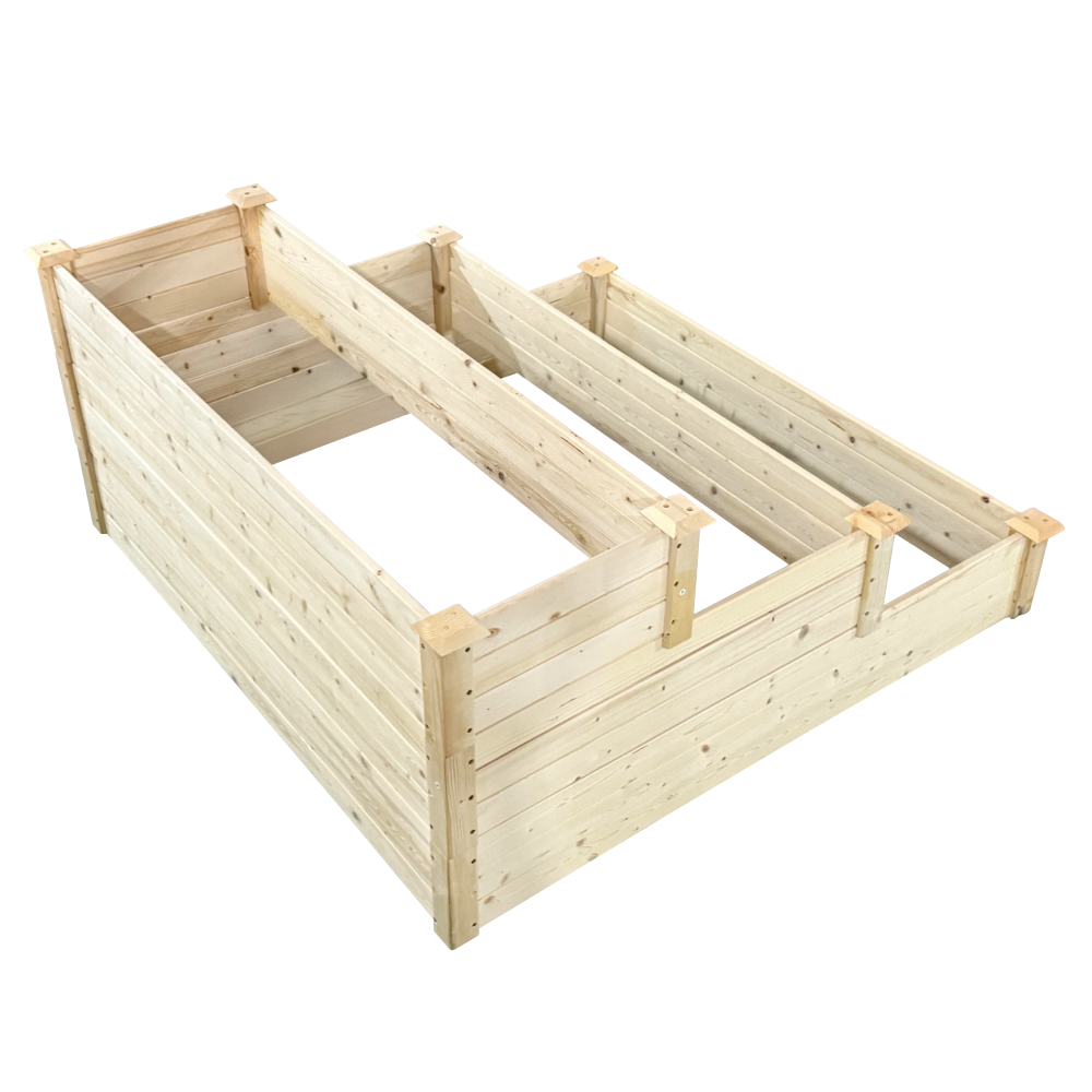 Modulárny vyvýšený záhon, hnedý, drevo, SANYM