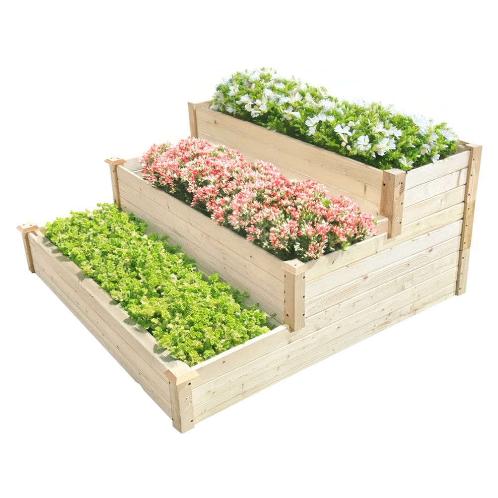 Modulární vyvýšený záhon, hnědý, dřevo, SANYM