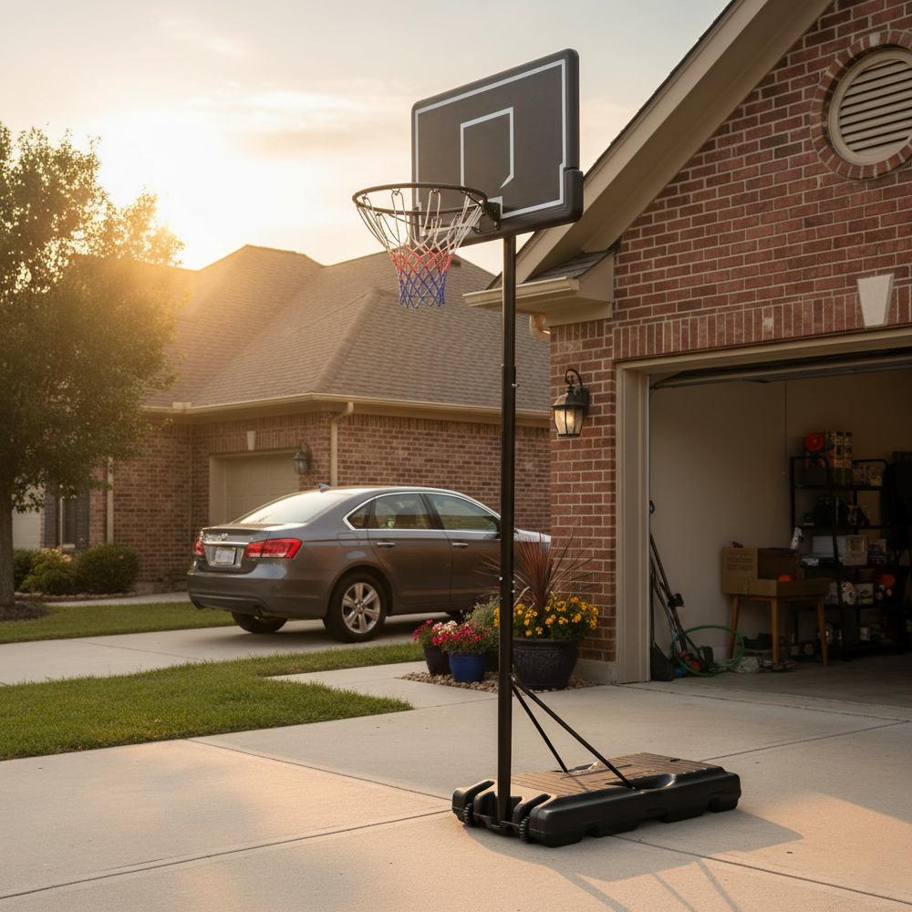 Basketbalový kôš, prenosný, mix farieb, 260 cm, AGNEL