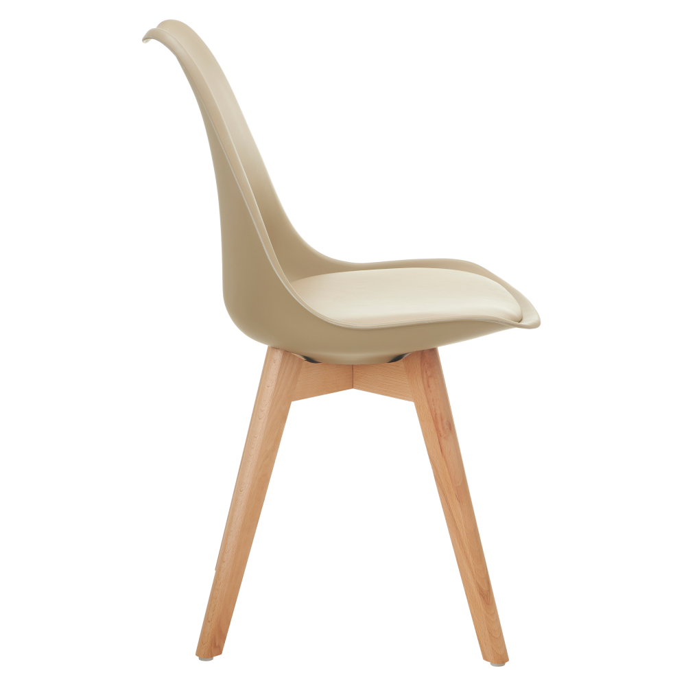 Stolička, cappucino/buk, BALI 3 NEW