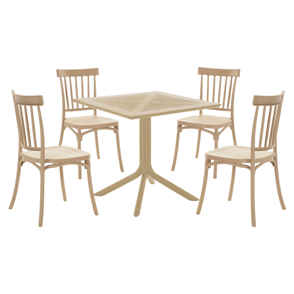 Záhradný stôl, sivohnedá Taupe, DENTON NEW