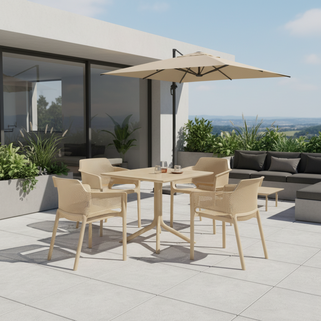 Stohovateľné kreslo, sivohnedá Taupe, LAVTON