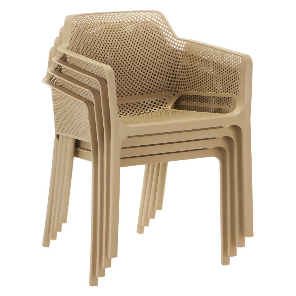 Stohovateľné kreslo, sivohnedá Taupe, LAVTON