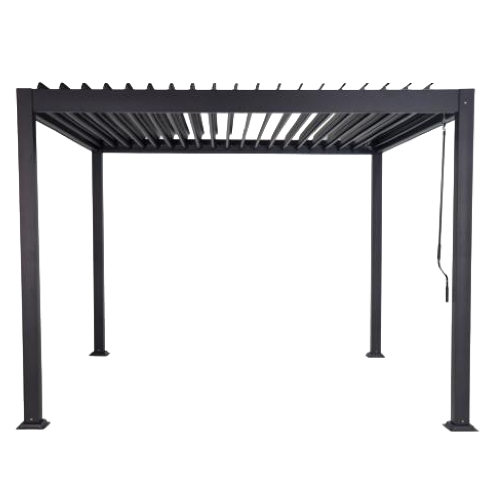 Bioklimatická pergola, antracit, 3x3 m, ZIA