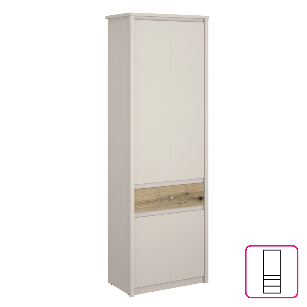 Skříň, kašmír/dub evoke, KAROS 4D1S/70