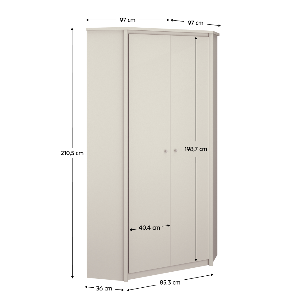 Rohová skriňa, kašmír, KAROS 2D