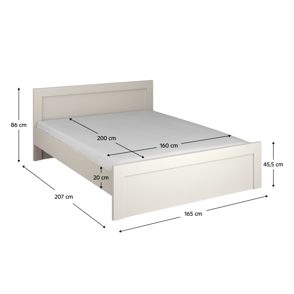 Posteľ, 160x200, kašmír, KAROS