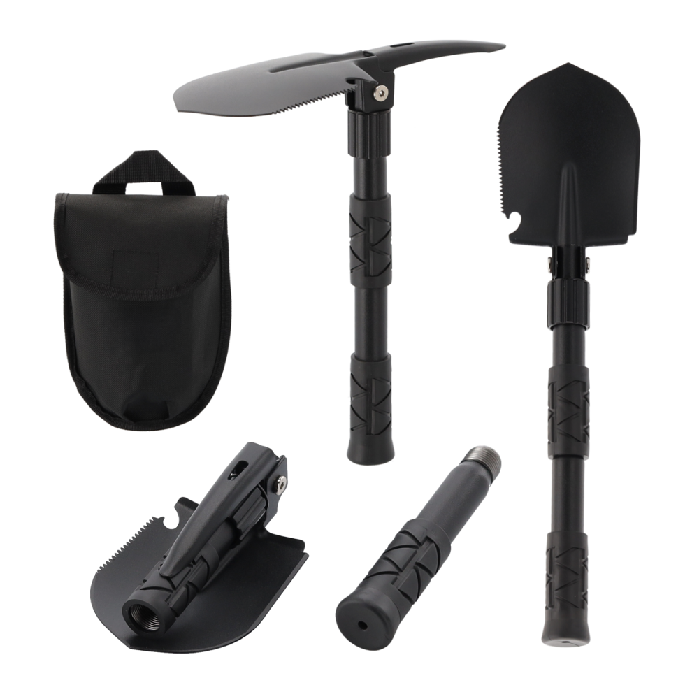 Multifunkční skládací lopata, 5v1, černá, TURAN TYP 2