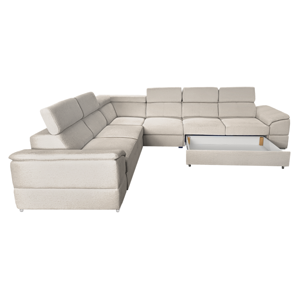 Sedacia súprava, smotanová látka Majestic, SEGORIA LUX