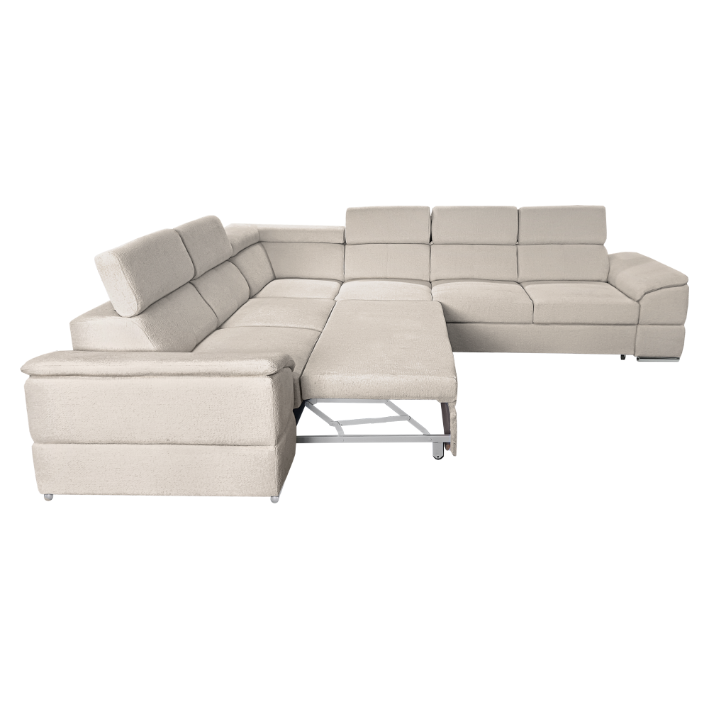 Sedacia súprava, smotanová látka Majestic, SEGORIA LUX