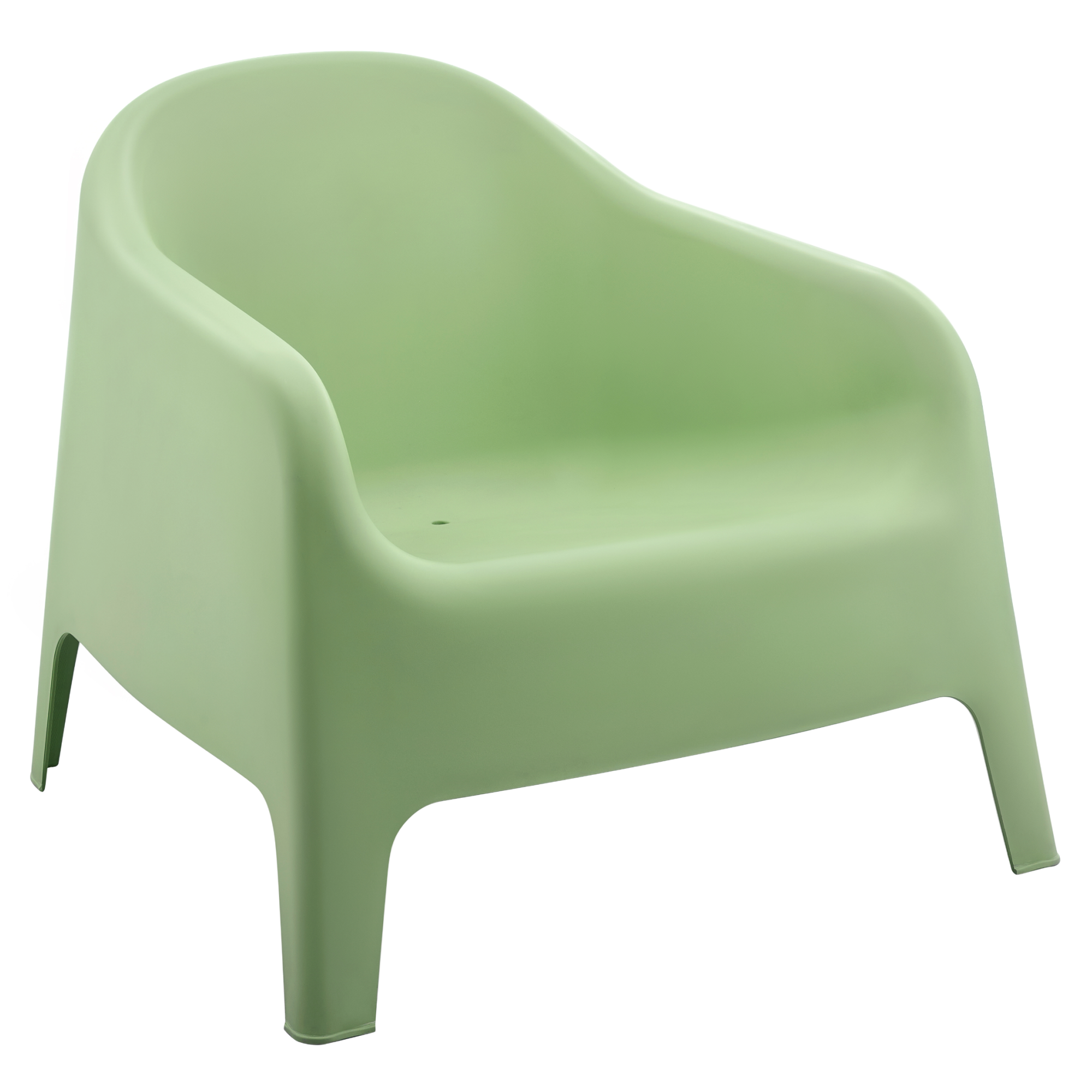 Stohovateľné kreslo, zelená, plast, SOKRA NEW
