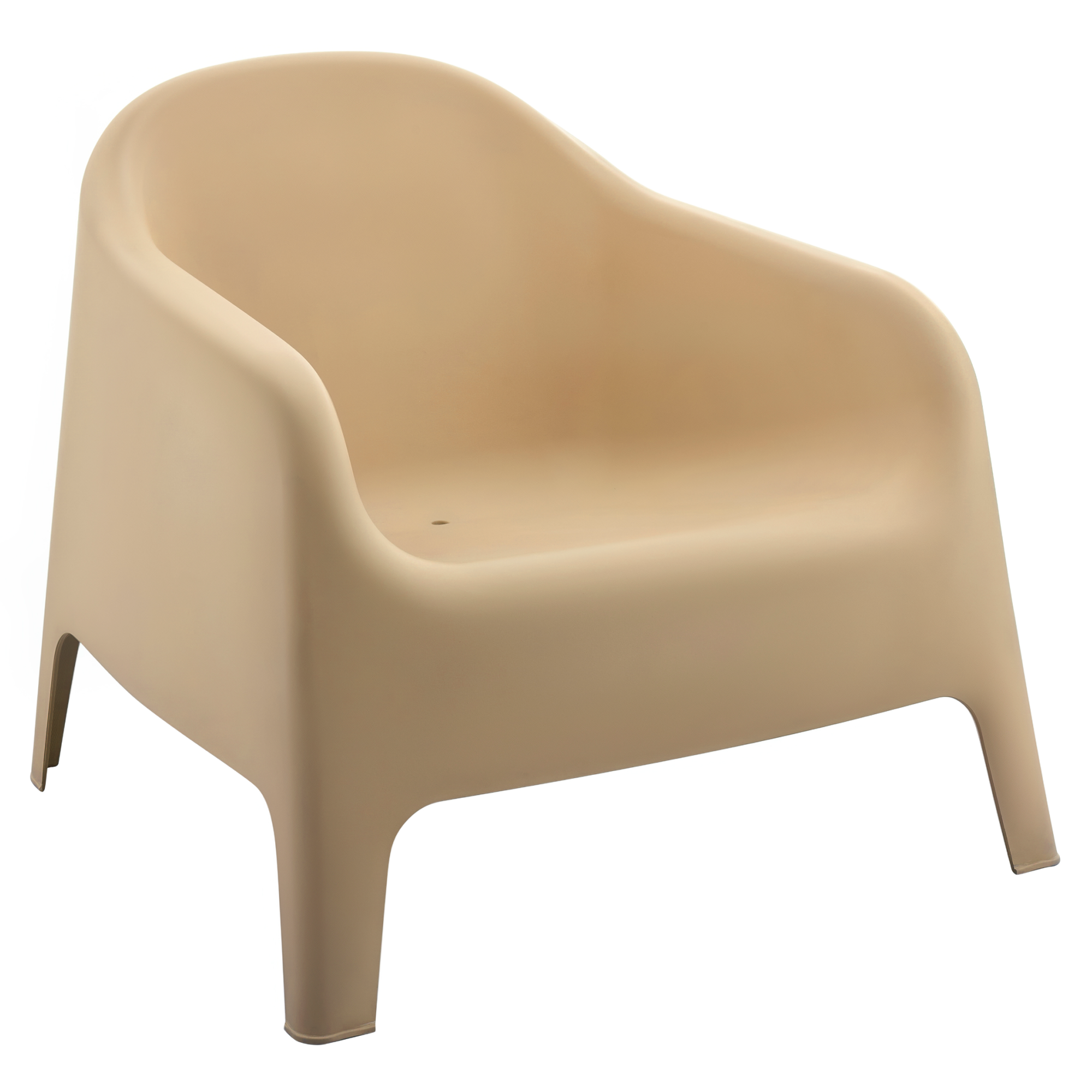 Stohovateľné kreslo, hnedá, plast, SOKRA NEW