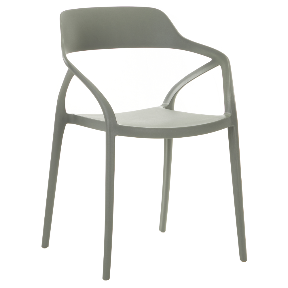 Stohovatelná židle, šedá, ALFIO