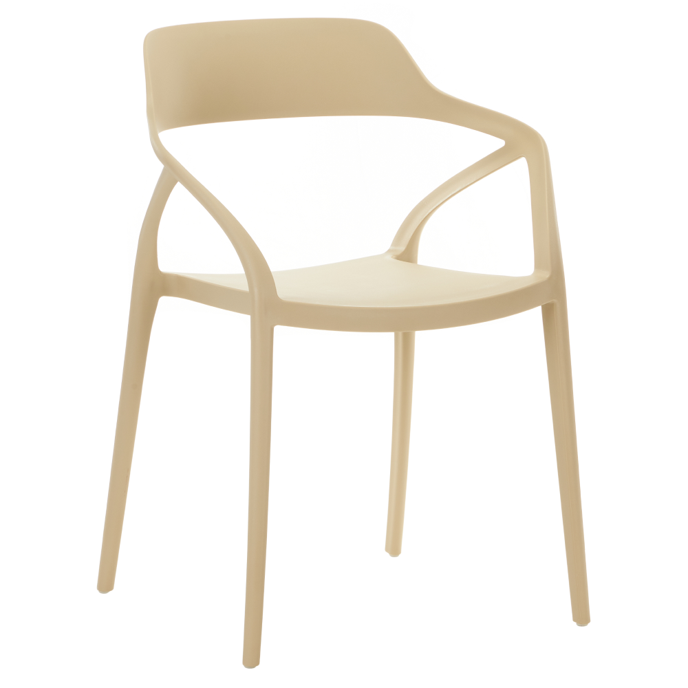 Stohovateľná stolička, sivohnedá Taupe, ALFIO