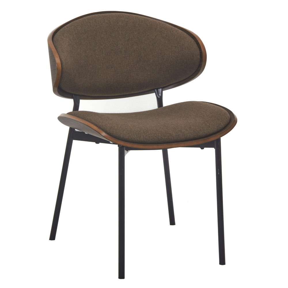 Jídelní židle, hnědá látka/ořech/černá, MARSIA