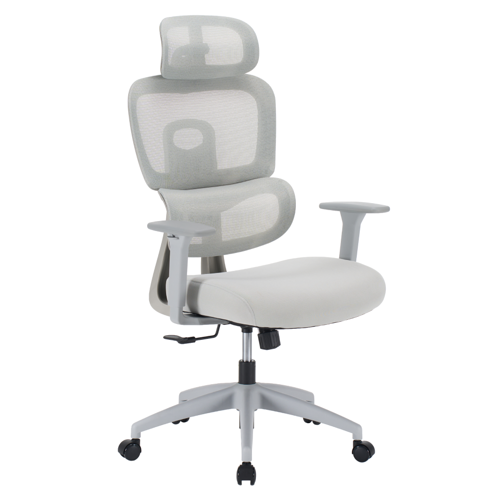 Kancelárske kreslo, svetlosivá/sivá, ERMEN