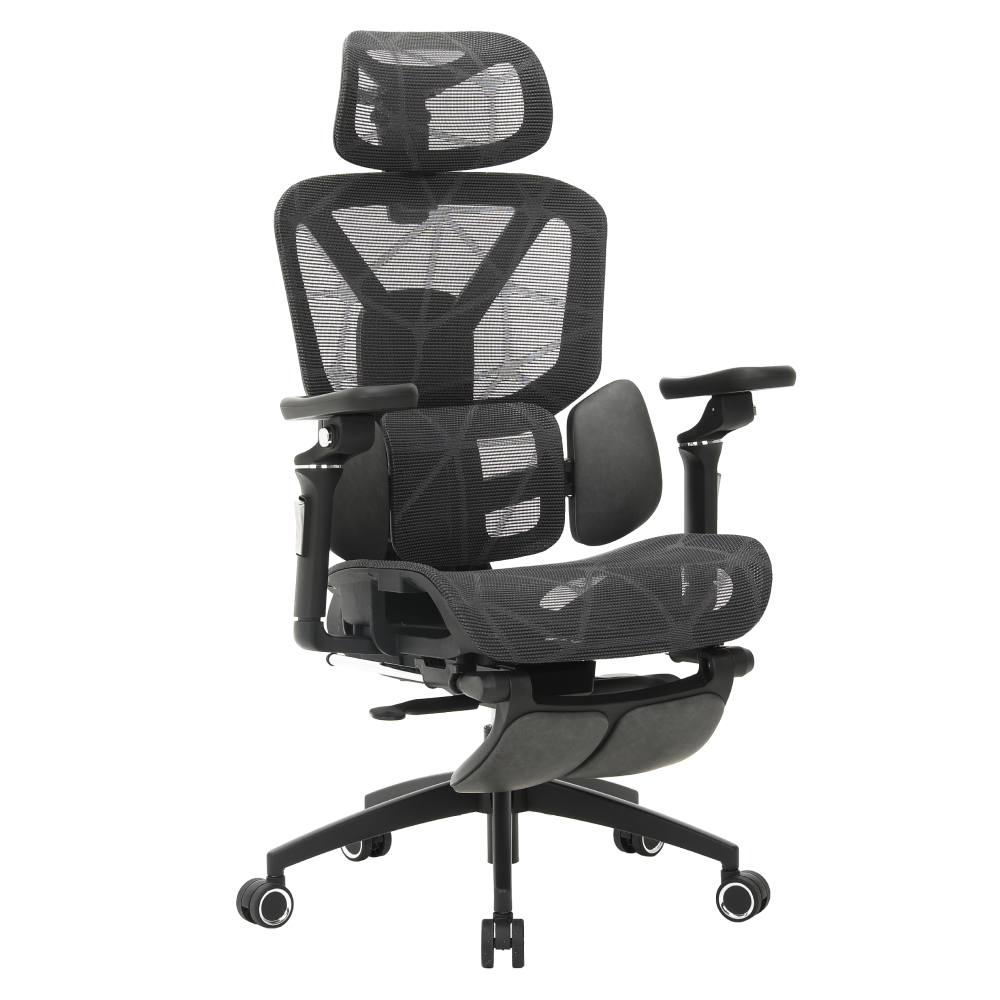 Kancelářské křeslo, tmavě šedá/černá, VILMER