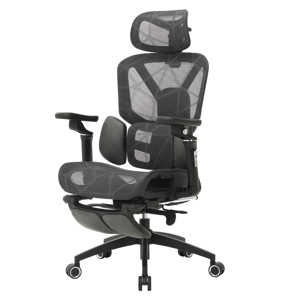 Kancelárske kreslo, tmavosivá/čierna, nosnosť 150 kg, VILMER