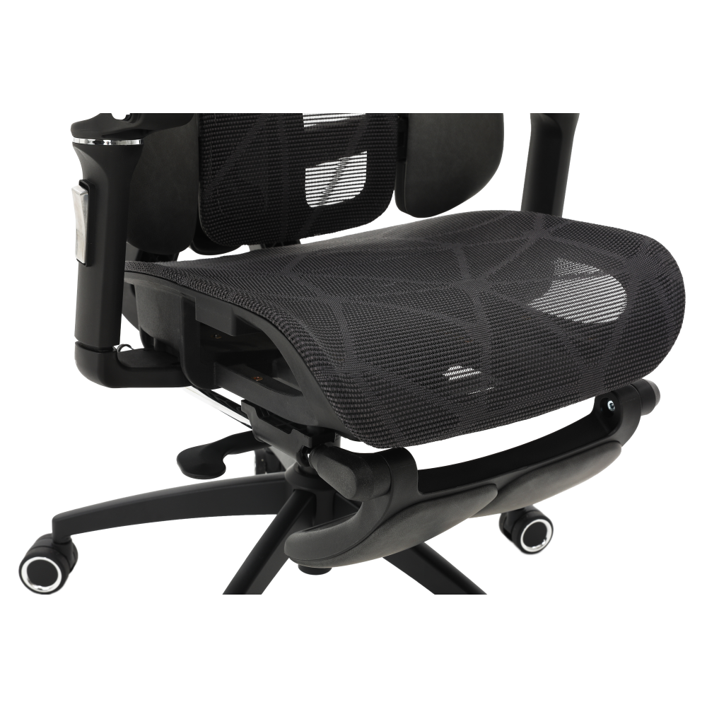 Kancelárske kreslo, tmavosivá/čierna, nosnosť 150 kg, VILMER