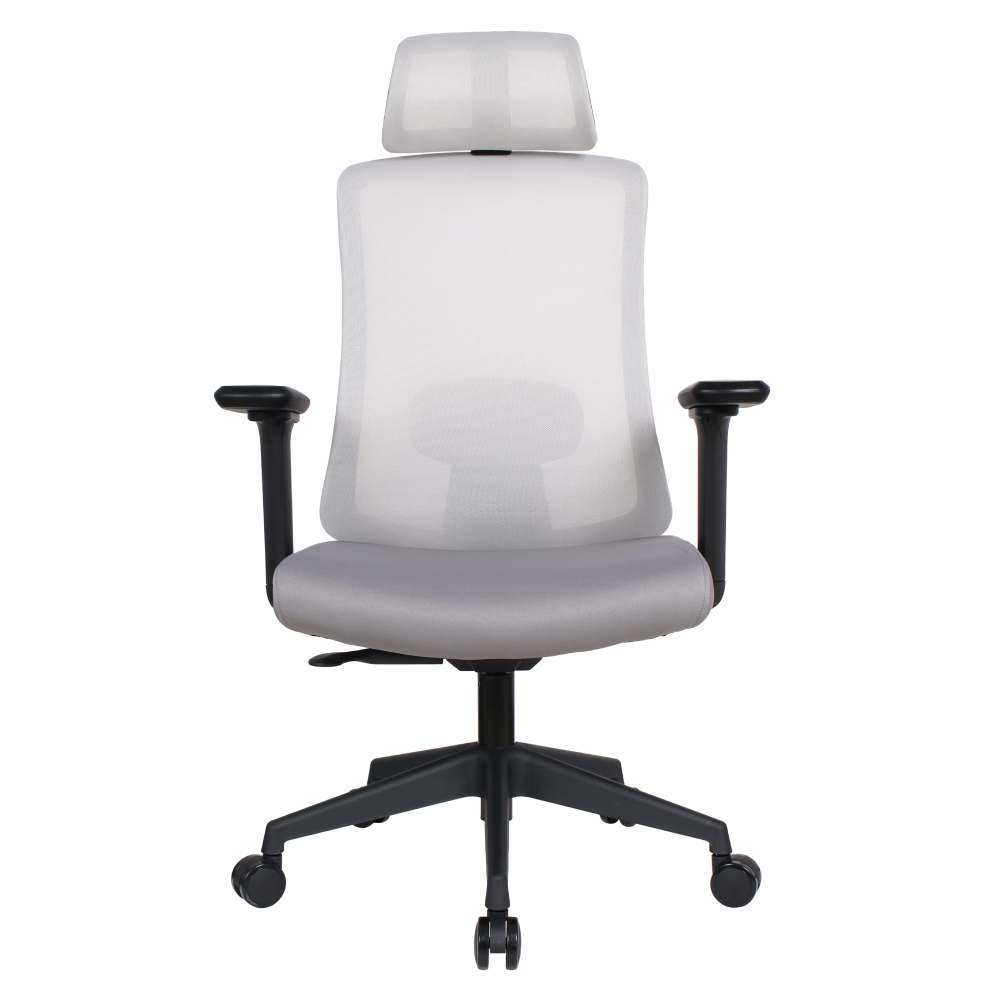 Kancelárske kreslo, sivá/čierna, nosnosť 150 kg, ROSANO