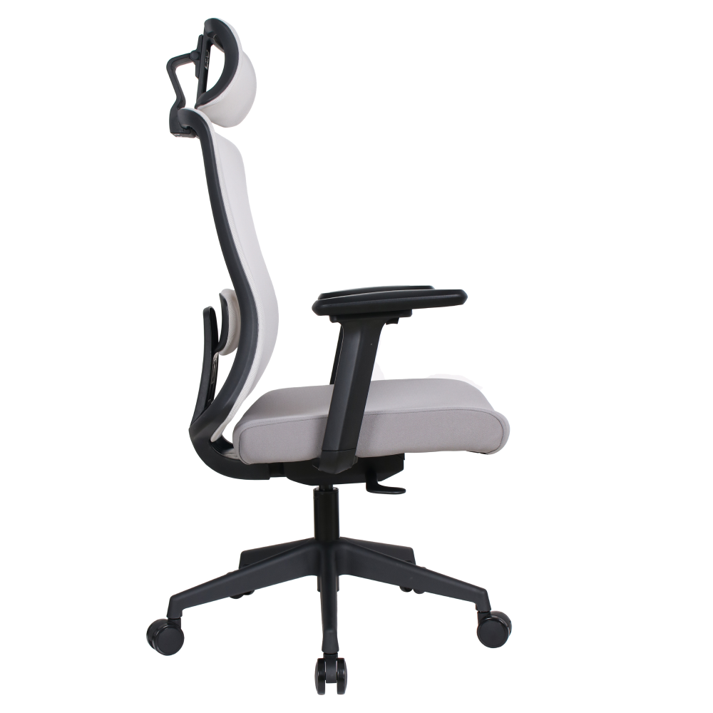 Kancelárske kreslo, sivá/čierna, nosnosť 150 kg, ROSANO