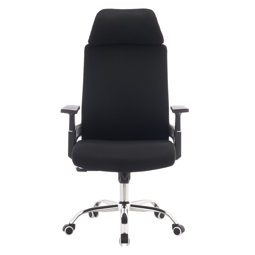Kancelárske kreslo, čierna/chróm, nosnosť 150 kg, HOLGER